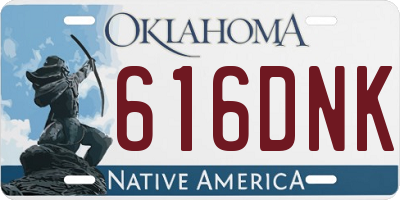 OK license plate 616DNK