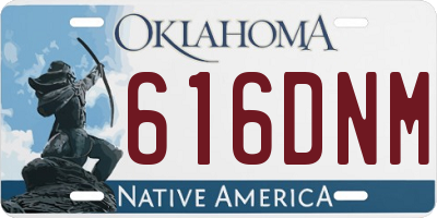 OK license plate 616DNM