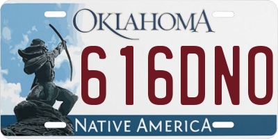 OK license plate 616DNO