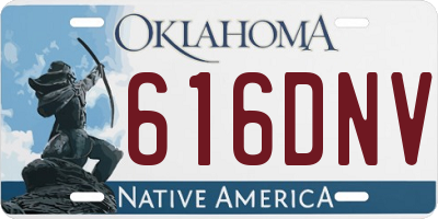 OK license plate 616DNV