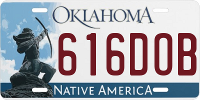 OK license plate 616DOB