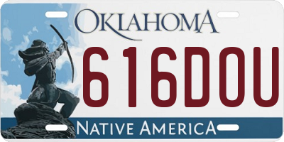 OK license plate 616DOU