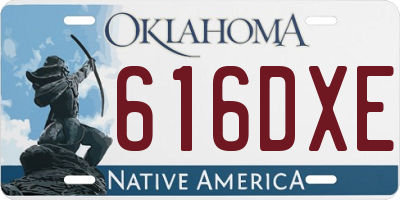 OK license plate 616DXE