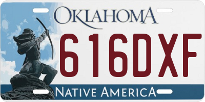 OK license plate 616DXF