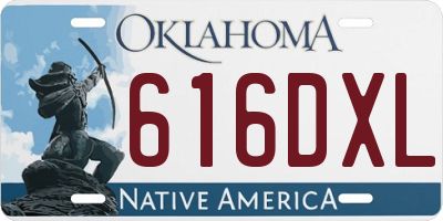 OK license plate 616DXL