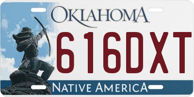 OK license plate 616DXT