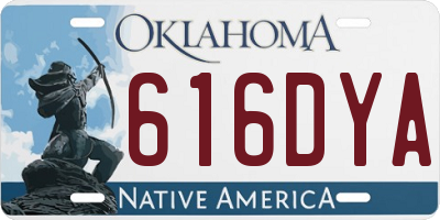 OK license plate 616DYA