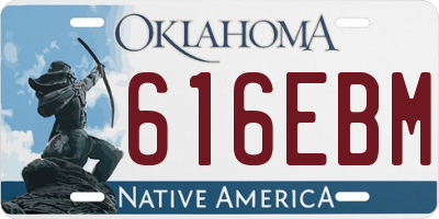 OK license plate 616EBM