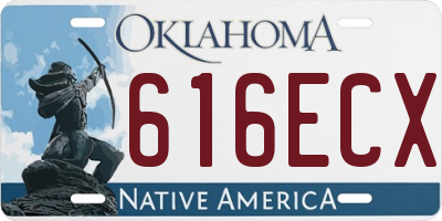 OK license plate 616ECX
