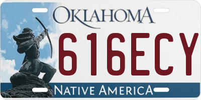 OK license plate 616ECY