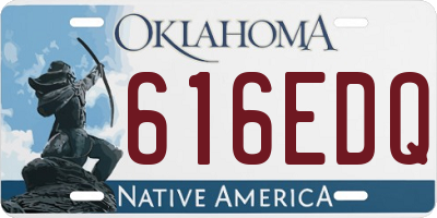 OK license plate 616EDQ