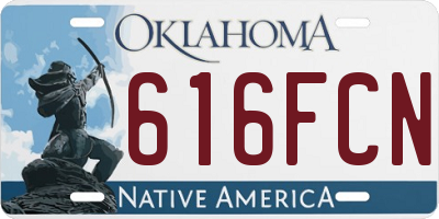 OK license plate 616FCN