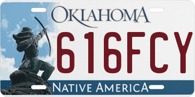 OK license plate 616FCY