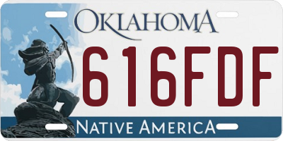 OK license plate 616FDF