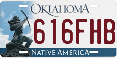 OK license plate 616FHB