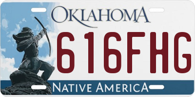 OK license plate 616FHG