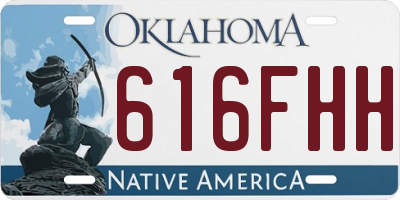OK license plate 616FHH
