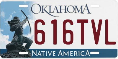 OK license plate 616TVL