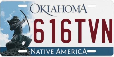 OK license plate 616TVN
