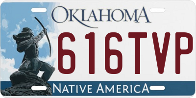 OK license plate 616TVP