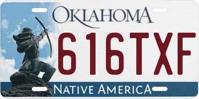 OK license plate 616TXF