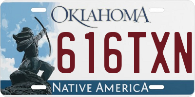 OK license plate 616TXN
