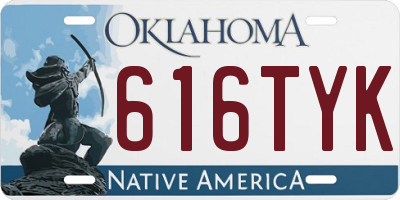 OK license plate 616TYK