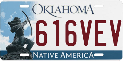 OK license plate 616VEV
