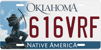 OK license plate 616VRF