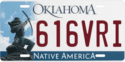 OK license plate 616VRI