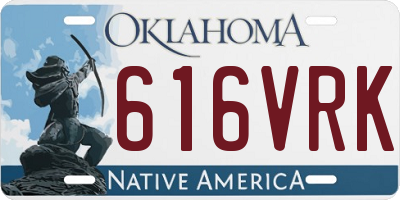 OK license plate 616VRK