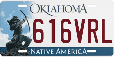 OK license plate 616VRL