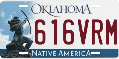 OK license plate 616VRM