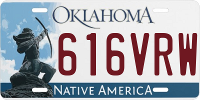 OK license plate 616VRW