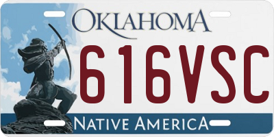 OK license plate 616VSC