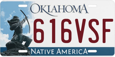 OK license plate 616VSF