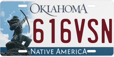 OK license plate 616VSN