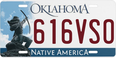 OK license plate 616VSO