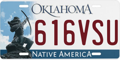 OK license plate 616VSU