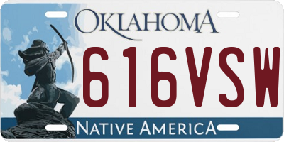 OK license plate 616VSW