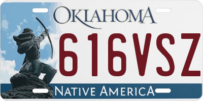 OK license plate 616VSZ