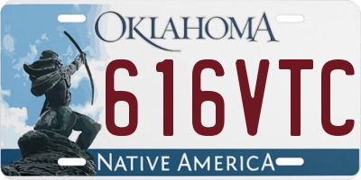 OK license plate 616VTC