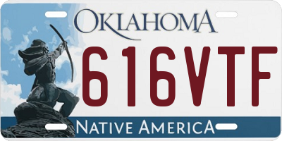 OK license plate 616VTF