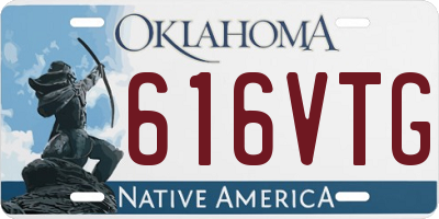 OK license plate 616VTG