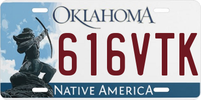 OK license plate 616VTK