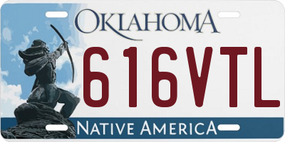 OK license plate 616VTL