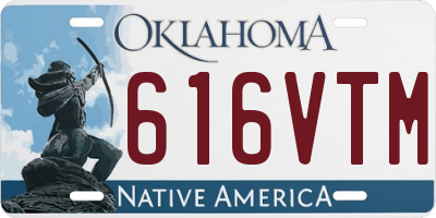 OK license plate 616VTM