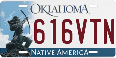 OK license plate 616VTN