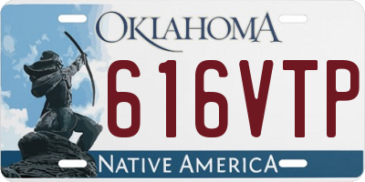 OK license plate 616VTP