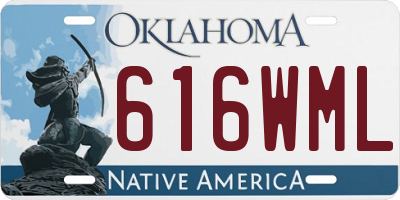 OK license plate 616WML